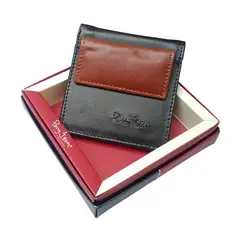PERRY JHAN - Monedero de Cuero con compartimiento para Billetes