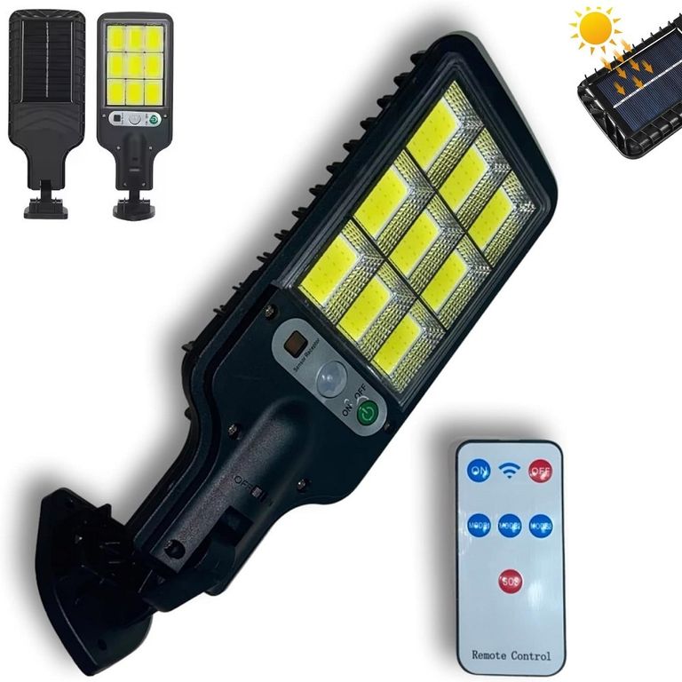 Lampara solar con sensor de movimiento con control