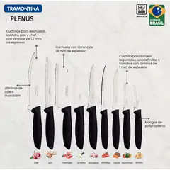 TRAMONTINA - Set de cuchillos plenus x 9 piezas -
