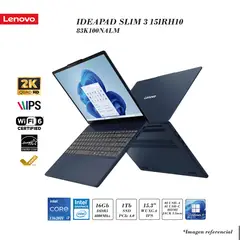 LENOVO - LAPTOP IDEAPAD SLIM 3 INTEL I7-13620H 16GB DDR5 1TB SSD INTEL UHD 15.3" 2K BLUE FD