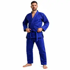NACIONAL - Jiu Jitsu Gi Conjunto Pantalón y Chaqueta de Lona Extra Pesada - Azul - no incluye cinturón