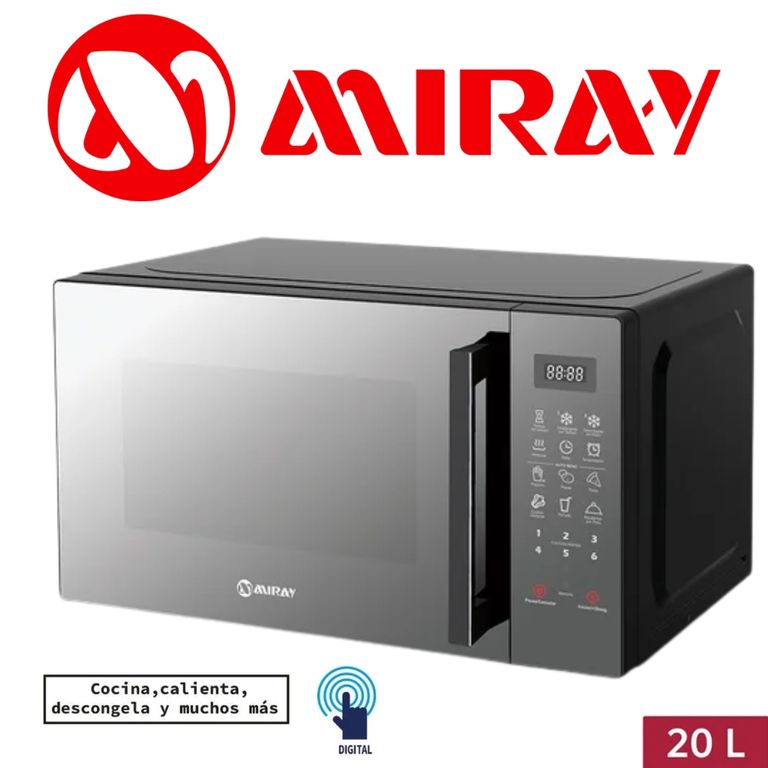 HORNO MICROONDA 20LT 11 NIVELES 700W COLOR NEGRO MOD HMM-20N