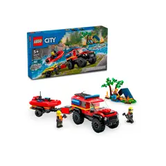 LEGO - City 4x4 Fire Truck with Rescue Boat 60412