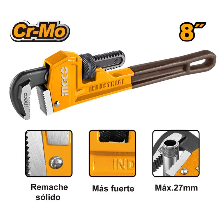 LLAVE STILSON INGCO 8 200MM HPW0808