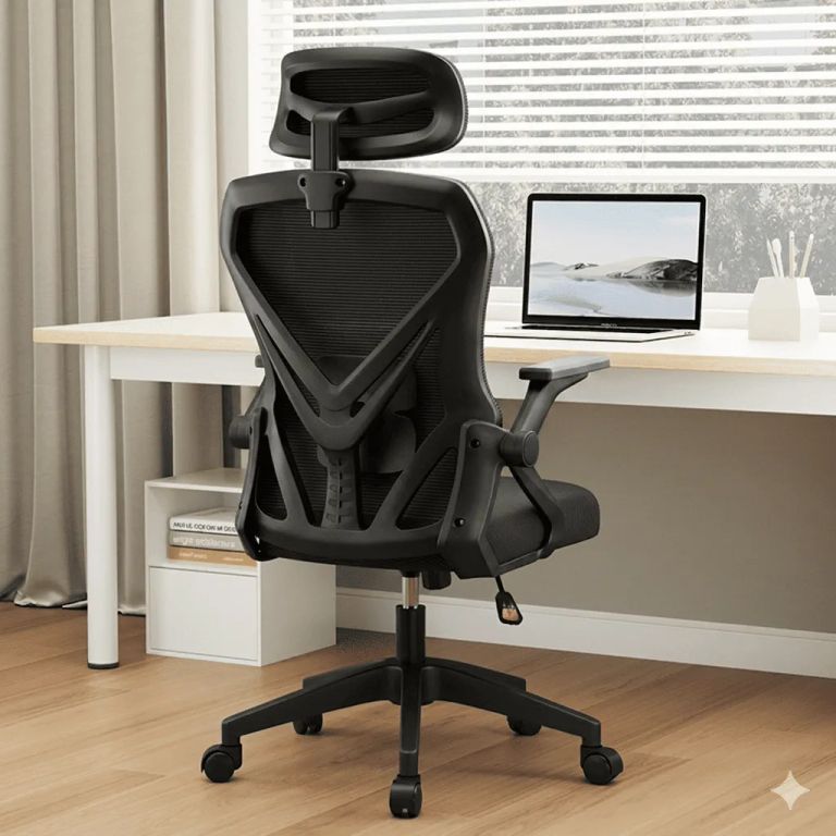 Silla Ergonómica de Oficina Malla con Apoyacabeza Soporte Lu