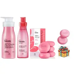 NATURA - Tododia frambuesa crema corporal + crema + jabones y regalos