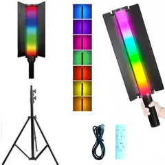 GENERICO - Lampara Luz Led Oled RGB de Varilla de Mano Barra Recargable 60 cm