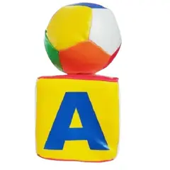 GENERICO - Juguete Cubo y pelota de espuma x 2