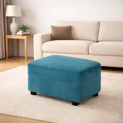 SALA FABULOSA - Funda de baúl , puff o banqueta en terciopelo talla standard COBALTO