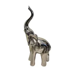 GENERICO - Elefante Decorativo Cromado Diseño Escultural Moderno - Adorno Elegante para Sala Regalo Ideal