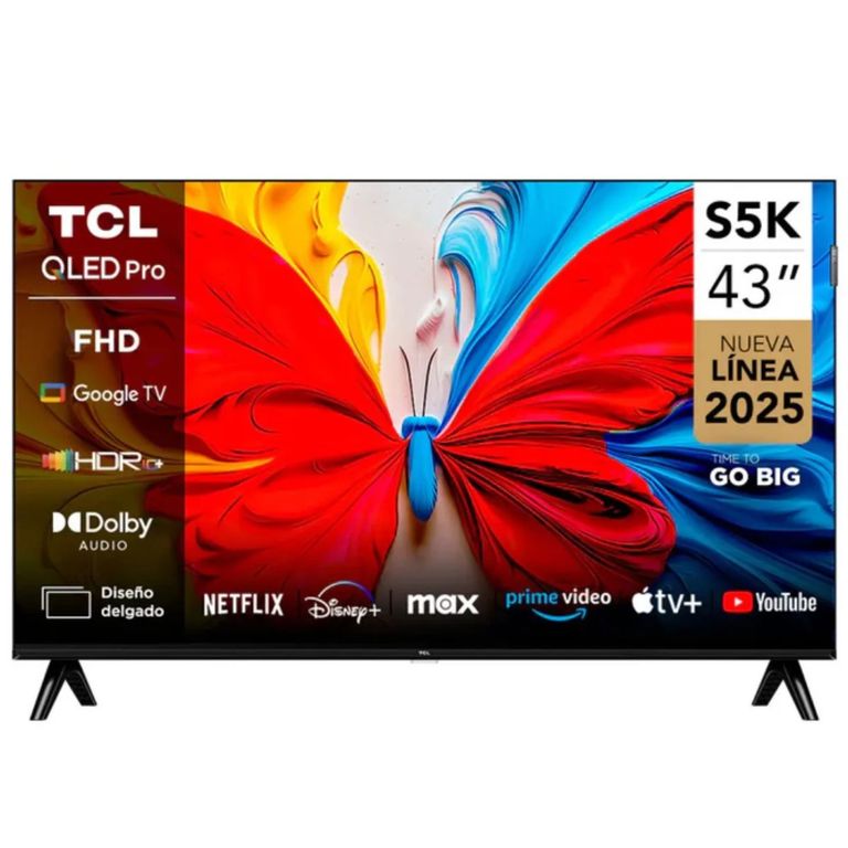 TELEVISOR 43 QLED FHD SMART TV CON GOOGLE TV 43S5K 2025