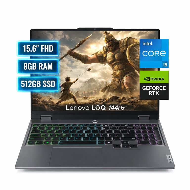 Laptop LOQ Intel Core i5 12450HX 8GB RAM 512GB SSD 6GB RTX 3050 15.6" FHD