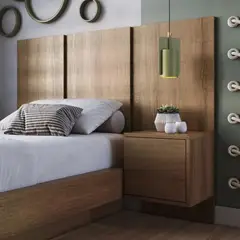R&R MUEBLES - Cabecera 1.5 Plazas Moderna Tali Marrón RyR MUEBLES