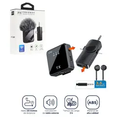 GENERICO - Micrófono Solapero Para Celular Cámara Inalámbrico F11 Tipo C Lightning Auxiliar