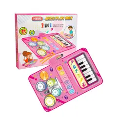 GENERICO - Didáctico Tapete Musical Orquesta 6 instrumentos Rosa