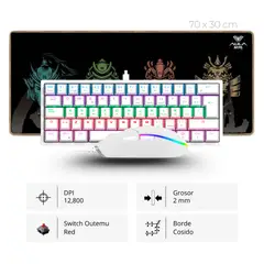 VIFROZT - Combo Gamer Vrifrozt Teclado Berserker + Mouse + Mousepad