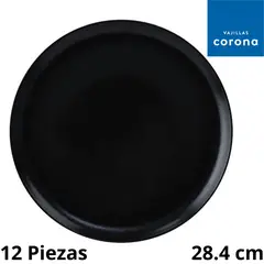 CORONA - Plato Tendido Coupe Pluto Reactv de Porcelana 11.2" - 28.4 cm - Caja 12 Piezas Corna