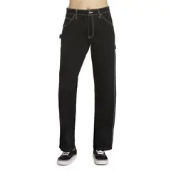 DICKIES - PANTALON FIT CARPINTERO GIRL JUNIORS - NEGRO