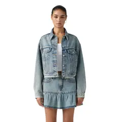 LEVIS - Casaca Mujer Shrunken 90s Trucker Azul
