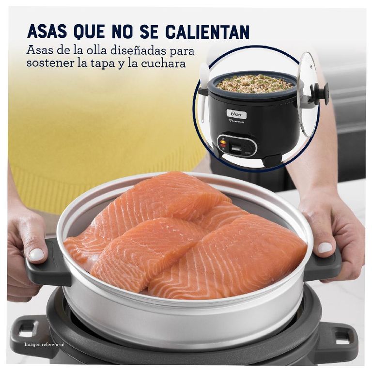 Olla Arrocera 1.8L 3 en 1 Función de Sofrito Vaporera Negro