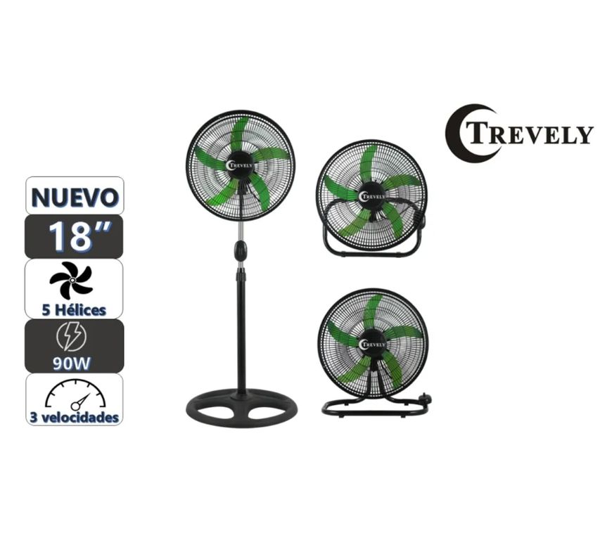 Ventilador 3 en 1 18" VT-1832 - 90W - verde