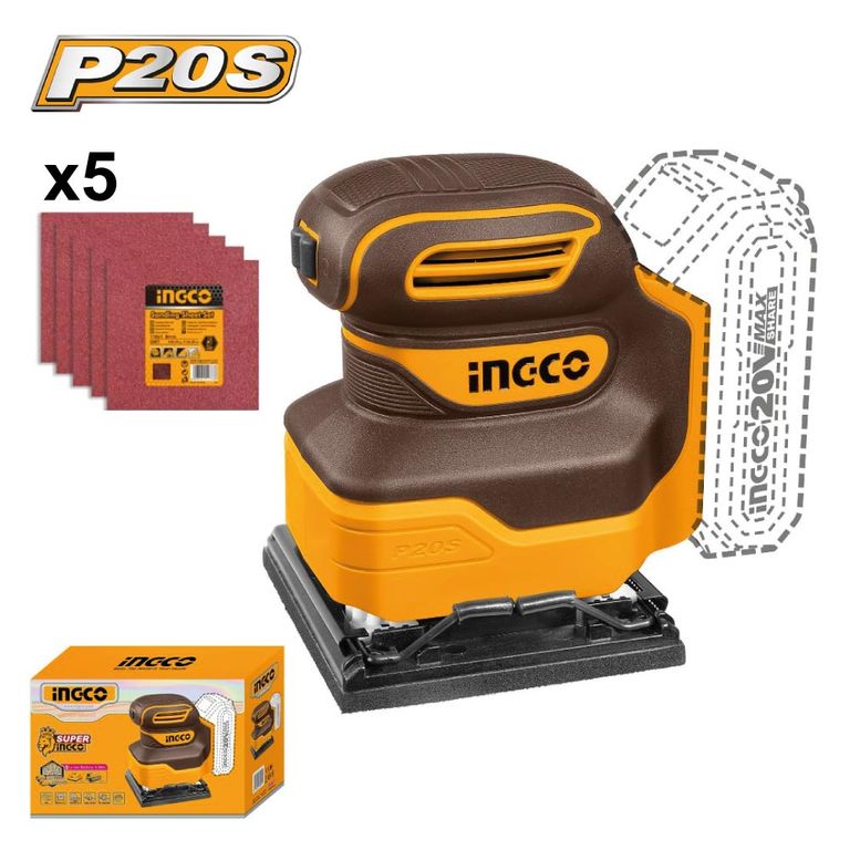 LIJADORA ORBITAL INGCO 20V CSHSLI2014