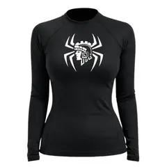 AQUA&MODA - LICRA CON PROTECCION UV AQUAMODA LAMLIKA5BRN INKA ARÑ5 UNISEX NEGRO LOGO BLANCO REFLECTIVO