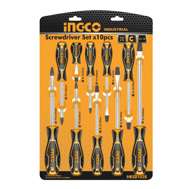 Set 10 Destornilladores Imantados HKSD1028