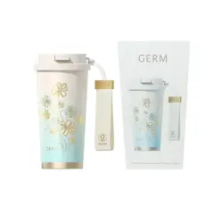 GERM - Vaso Térmico Trebol Celeste 500ml Acero Inoxidable