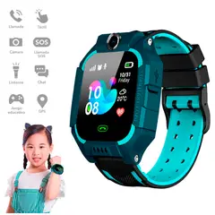 GENERICO - Reloj Smartwatch para Niños con GPS Cámara y Tarjeta SIM Verde