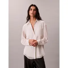 CALVIN KLEIN - BLUSA ROLL SLEEVE UTILITY POCKET BLO