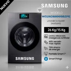 SAMSUNG - WD26DB8995BZPE - Lavaseca Bespoke AI 26Kg15Kg Con Apertura De Puerta Automática Gris