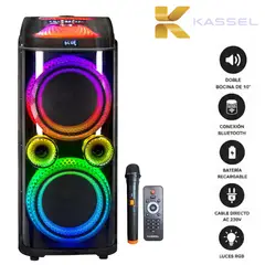 GENERICO - Torre de Sonido Full Fiesta Kassel K2102 con 02 Bocinas de 10 pulg, Karaoke