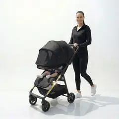 LITTLE BRU ACCESORIOS EXCLUSIVOS - Coche Traveler Little Bru Negro Protección UV