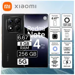 XIAOMI - Celular Redmi Note 14 PRO 5G 6.6" Pulg. 8GB RAM 256GB - Negro