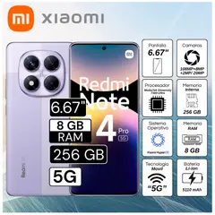 XIAOMI - Celular Redmi Note 14 PRO 5G 6.6" Pulg. 8GB RAM 256GB - Violeta Lavanda