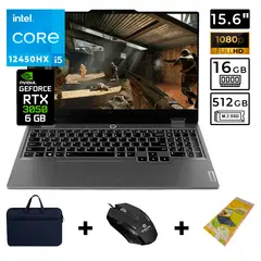 LENOVO - Laptop LOQ 15IAX9 156 FHD IPS Core i5-12450HX 16GB DDR5 512GB SSD 6GB 3050 RTX