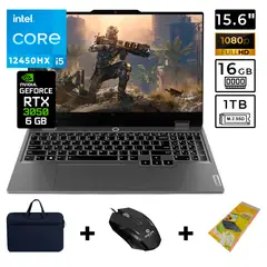 LENOVO - Laptop LOQ 15IAX9 156 FHD IPS Core i5-12450HX 16GB DDR5 1TB SSD 6GB 3050 RTX