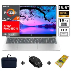 HP - LAPTOP 15-fc0275la, 15.6" FHD, AMD Ryzen 7 7730U 16GB 1TB SSD