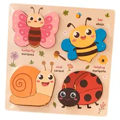 GENERICO - Pack x 2 Rompecabezas de Encaje Leon - 3 y 4 Piezas