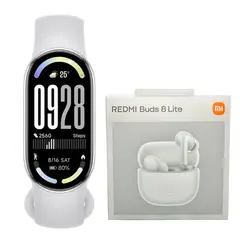 XIAOMI - SmartBand 10 Silver + Buds 8 Lite Blanco