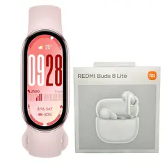 XIAOMI - SmartBand 10 Rosa + Buds 8 Lite Blanco