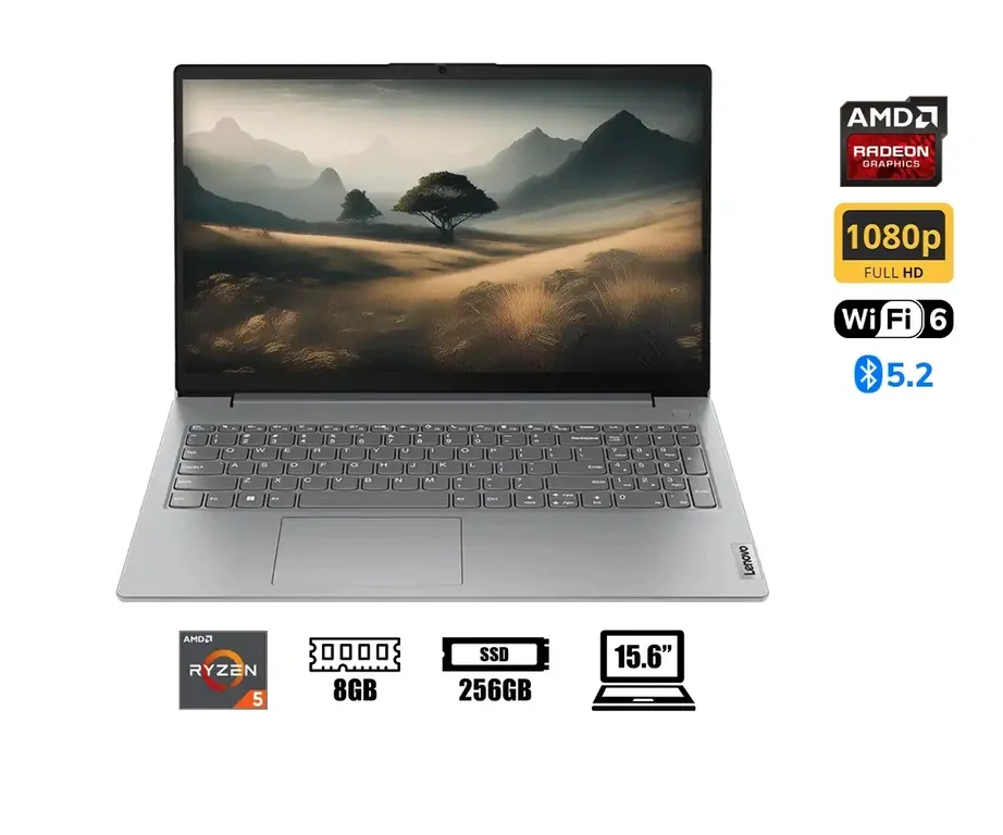 LAPTOP AMD RYZEN 5 7520U RAM 8GB SSD 256GB PANTALLA 15.6” FULL HD