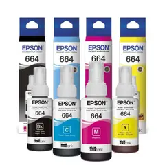 GENERICO - PACK TINTAS EPSON T664 COLORES NEGRO, CYAN, MAGENTA Y AMARILLO