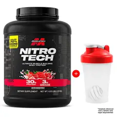 MUSCLETECH - PROTEÍNA NITRO TECH WHEY PROTEIN 1.81 KG STRAWBERRY - 41 SERVICIOS