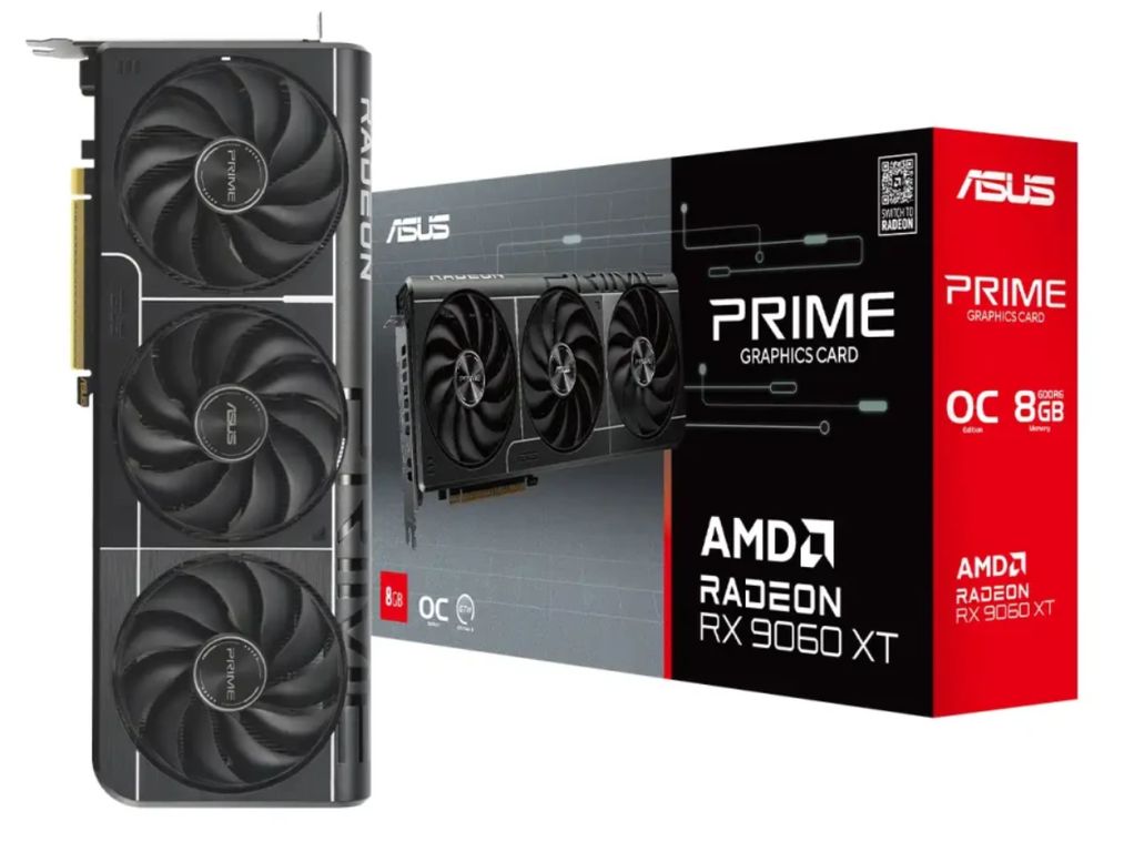 TARJETA DE VIDEO RADEON RX 9060 XT PRIME OC PRIME-RX9060XT-O8G 8GB GDDR6 X3 FAN 128 BIT