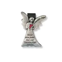 SANTORAL - Clip Angel de la Guarda para Parasol del Carro - Peltre