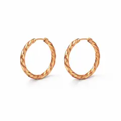 GENERICO - Argollas Rosadas Trenzadas 1 cm, 1.5 cm y 2 cm