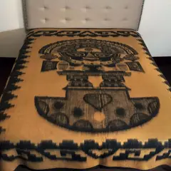 SANTA CATALINA - Frazada Tumi marrón con beige