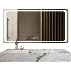 U BUY - Espejo Con Luz Led Touch Para Baños Anti-niebla 100x80 Cm